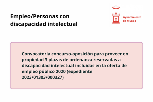 Empleo/Personas con discapacidad intelectual/Ayuntamiento de Murcia